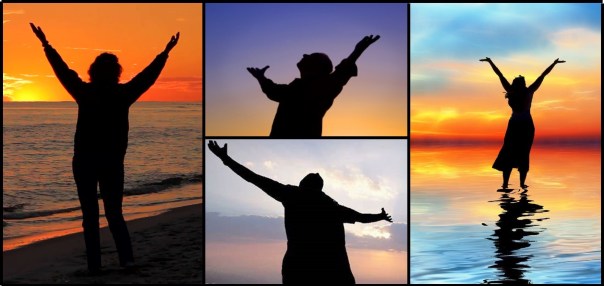 Hands raised in Worship